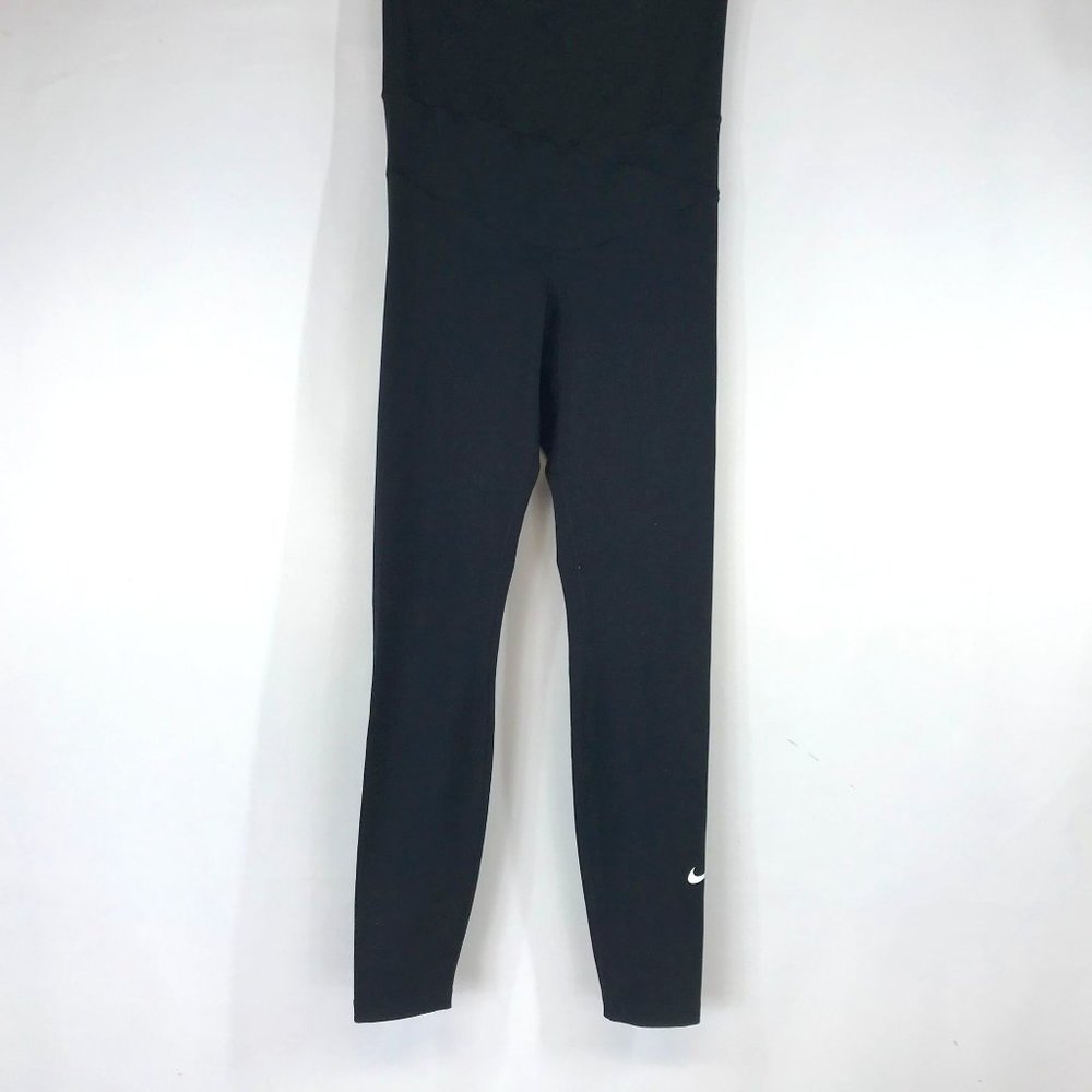 NIKE - WOMEN'S SMALL - BLACK MATERNITY DRI FIT FITNESS LEGGINGS PANT -DH1587-010